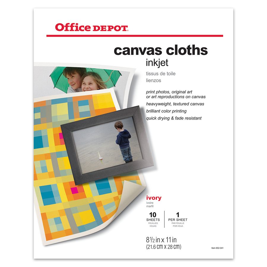 fice Depot Brand Inkjet Canvas Cloths 8 12 x 11 Pack 10 by fice Depot & ficeMax