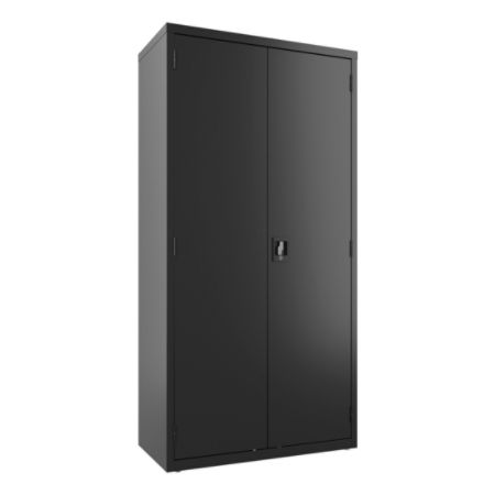 Lorell Fortress Series Steel Wardrobe Cabinet Black Office Depot