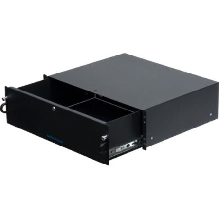 4u Rackmount Sliding Drawer With Locking Door Office Depot