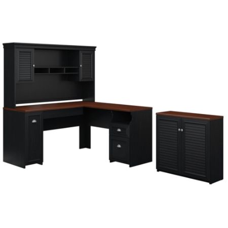 Bush Furniture Fairview 60 W L Shaped Desk With Hutch And ...