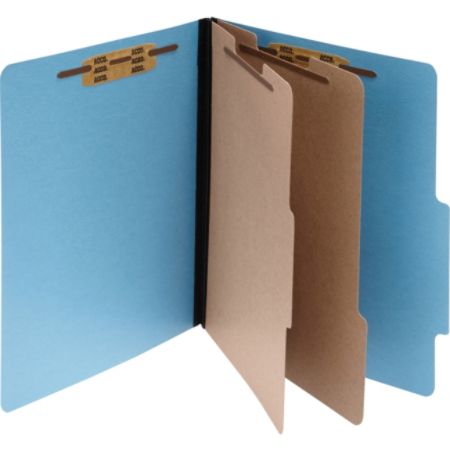 ACCO ColorLife PRESSTEX 6 Part Classification Folders Letter Light Blue ...