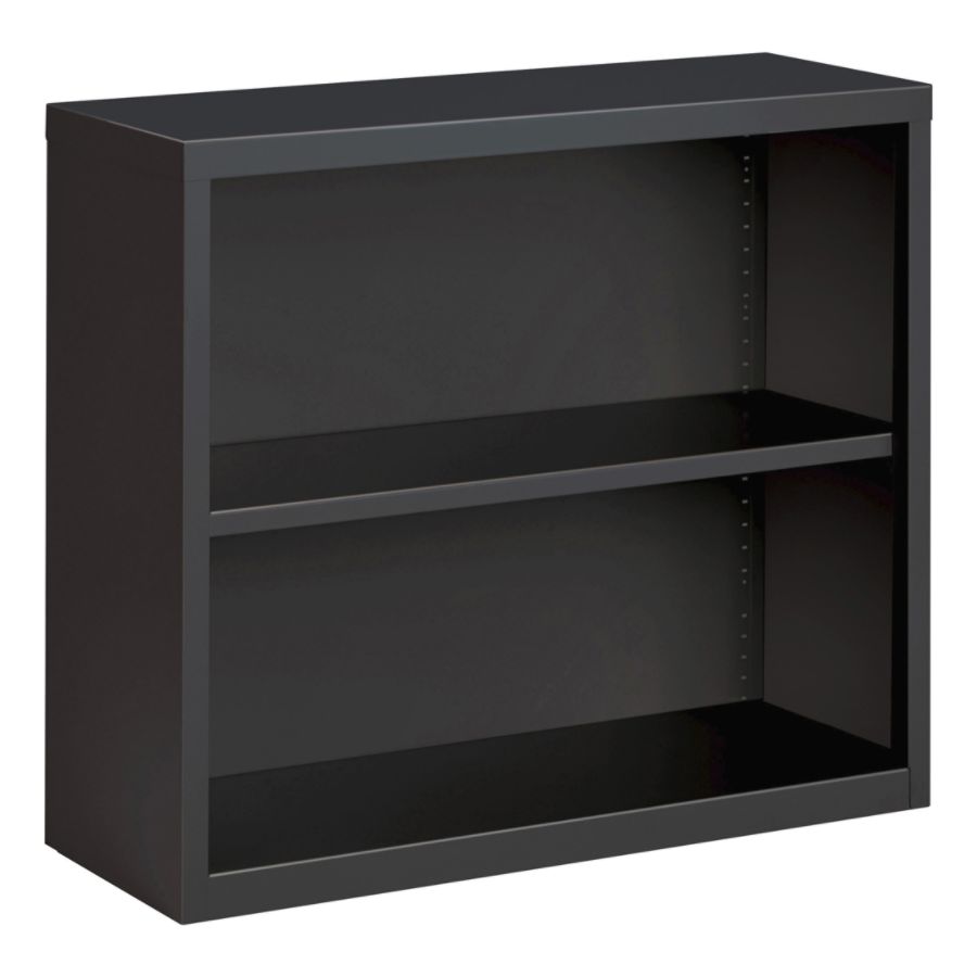 Lorell Fortress Series Steel Bookcase 2 Shelf Charcoal - Office Depot