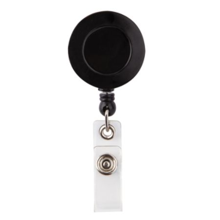 Office Depot Brand Swivel Alligator Clip Badge Reel Black - Office Depot