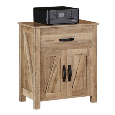 Realspace Plank Printer Stand Coastal Oak Office Depot