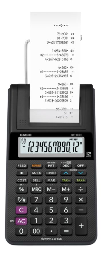Casio Hr 10rc Portable Printing Calculator Office Depot