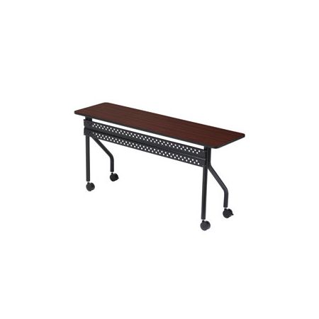 Iceberg Officeworks 72 W Mobile Training Table Rectangle Mahogany