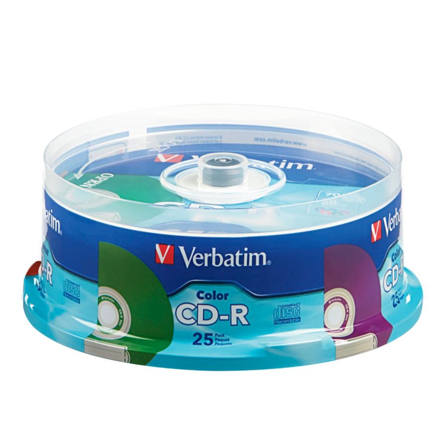 Verbatim CDR Recordable Media Discs, Assorted Colors, Pack Of 25 Discs eBay
