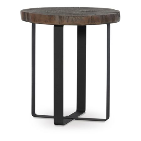 Powell Kirby Round Side Table Ashblack Office Depot