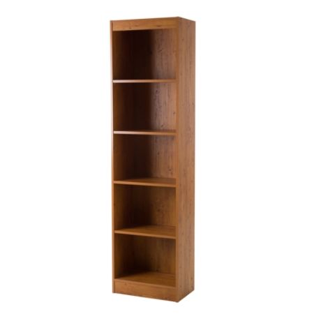 South Shore Axess 5 Shelf Narrow Bookcase Country Pine Office Depot