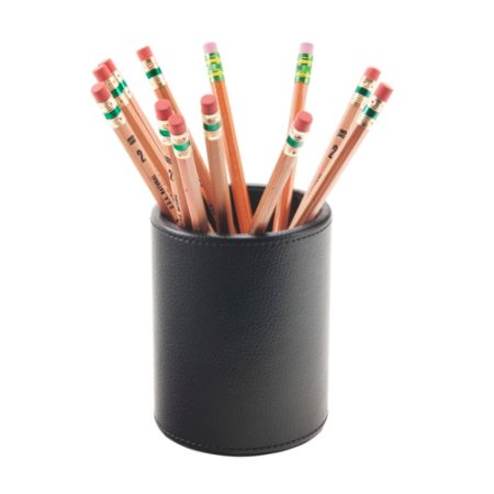 Realspace Black Faux Leather Pencil Cup Office Depot