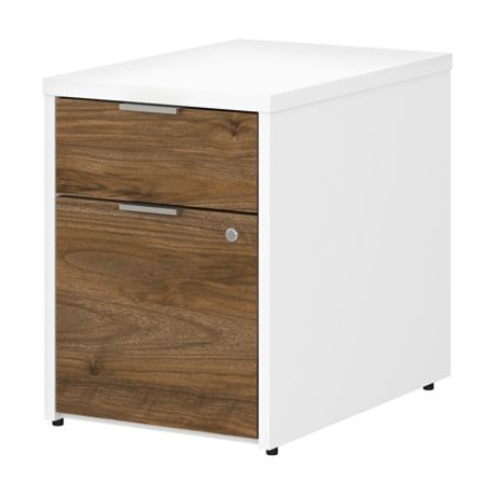 Bush Jamestown 2 Drawer File Walnutwhite Office Depot