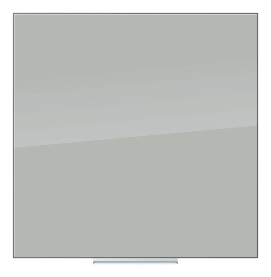 U Brands 36&#34; Floating Glass Dry Erase Board Frameless Gray Surface