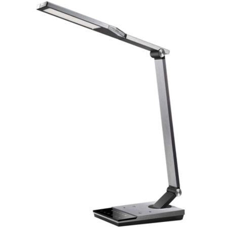 Workpro Led Lamp W Charging Base Gray Office Depot