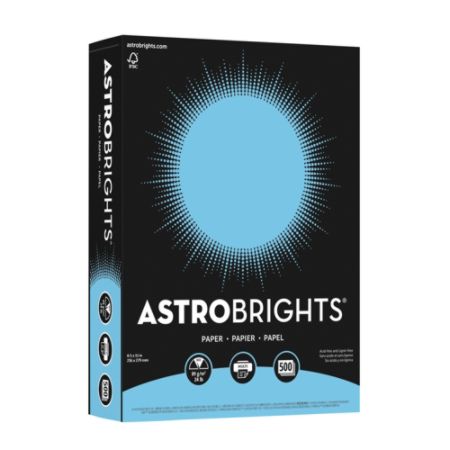 Neenah Astrobrights Bright Color Paper Letter Size 8 1 2 X 11 24 Lb 30 Recycled Fsc Certified Lunar Blue Ream Of 500 Sheets Item 675041