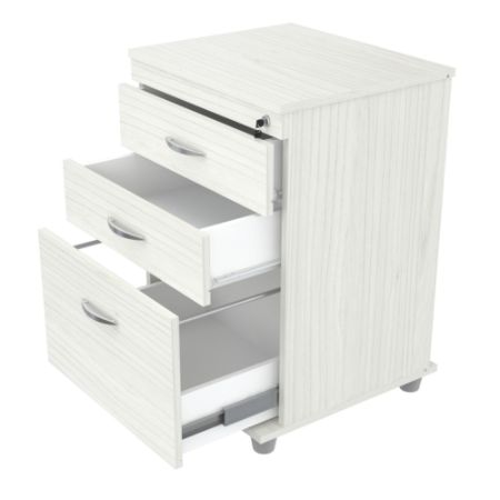 Inval 17 1116 D Vertical 3 Drawer File Cabinet Laricina White