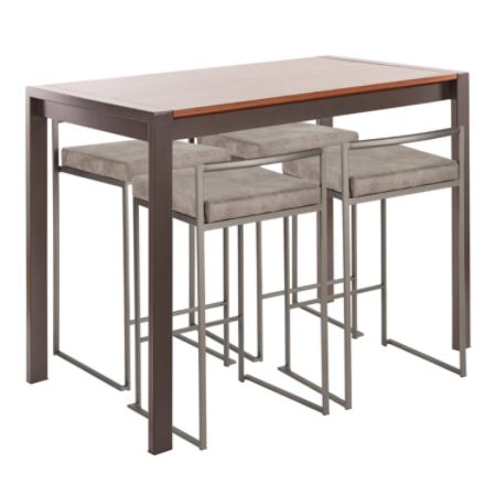 Lumisource Fuji Dining Table With 4 Stools Office Depot