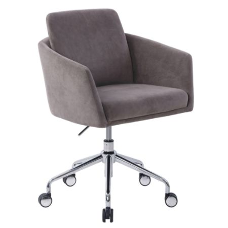 Elle Decor Vevey Velvet Mid Back Task Chair Slate Item 6773480