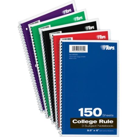 ruled notebook subject tops college officedepot