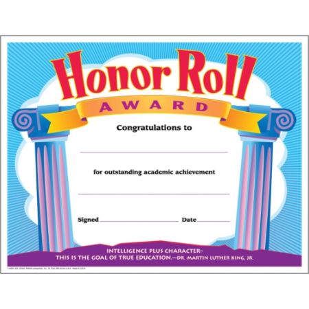 Trend Honor Roll Award Certificates Pack Of 12 by Office Depot & OfficeMax