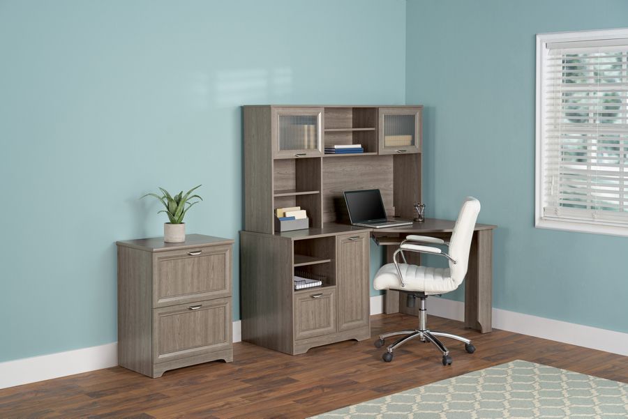 Realspace Magellan Corner Desk Gray 2 Drawers 30 Height X