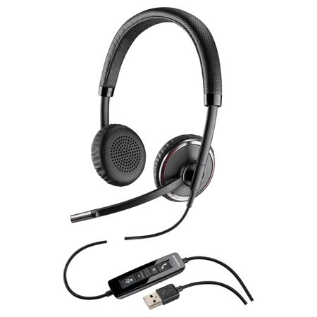 plantronics blackwire headset usb c520 series duo headsetsonline officedepot