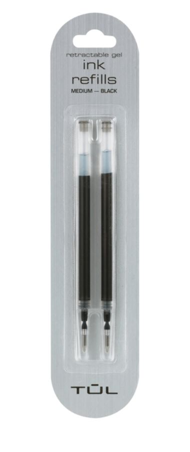 TUL Gel Medium Point Black Pen Refills 4 Pk - Office Depot