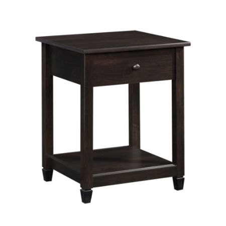 Sauder Edge Water Side Table Estate Black Office Depot