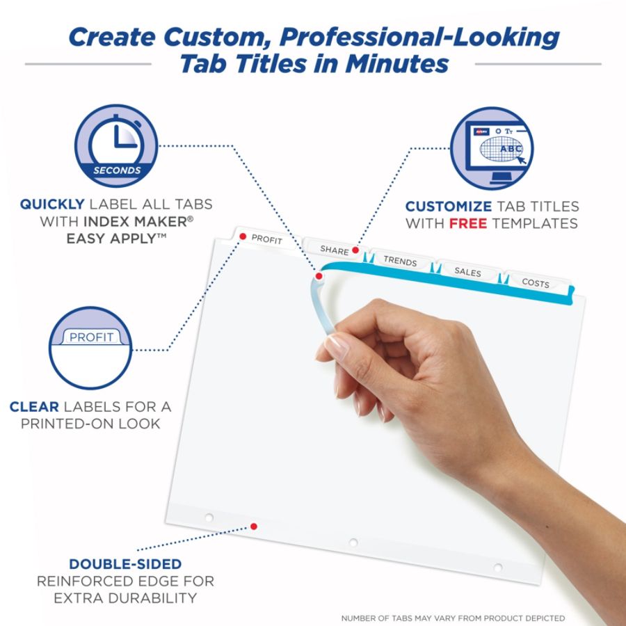 Avery Print Apply Clear Label Dividers With Index Maker