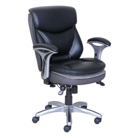 Serta Verona Manager Chair BlackSilver - Office Depot