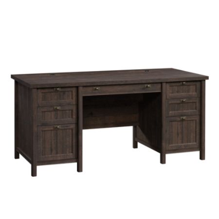 Sauder Costa Executive Desk Coffee Oak Office Depot