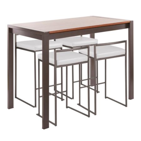 Lumisource Fuji Dining Table With 4 Stools Office Depot