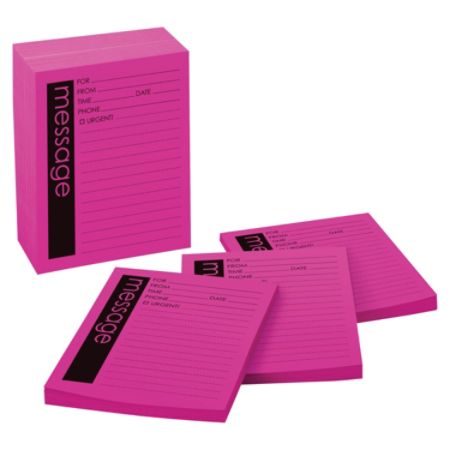 Post It Printed Phonemessage Notepads 4 X 5 25 Sheets Pink Pack Of 12 