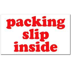 Tape Logic Labels "Packing Slip Inside" 3" x 5" Red/White 500/Roll SCL556