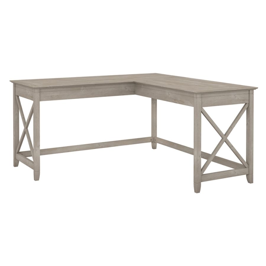 Photo 1 of 60W Key West L Shaped Desk Washed Gray - Bush Furniture