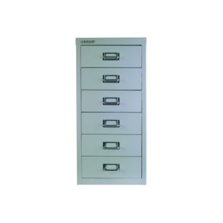 Bisley Steel Under Desk Storage Cabinet 6 Drawers 24 H X 11 W X 15