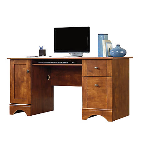 Sauder Select Double Pedestal Desk Maple Office Depot