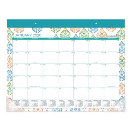 Cambridge Anna Desk Calendar 2020 D1258 704 Office Depot