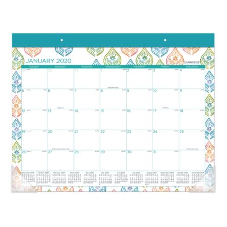 Cambridge Anna Desk Calendar 2020 D1258 704 Office Depot