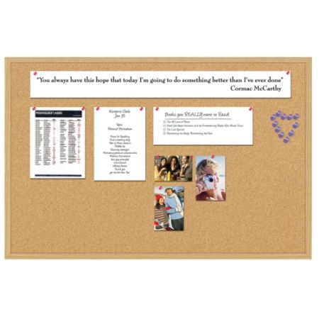 Foray Cork Board 36 X 48 Tan Cork Light Oak Frame Item 698535