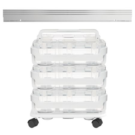 Deflect O Stackable Caddy Organizer Clear Office Depot