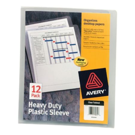 Plastic Sleeves 8 12 X 11 Clear Frontback Pack Of 12 Office Depot