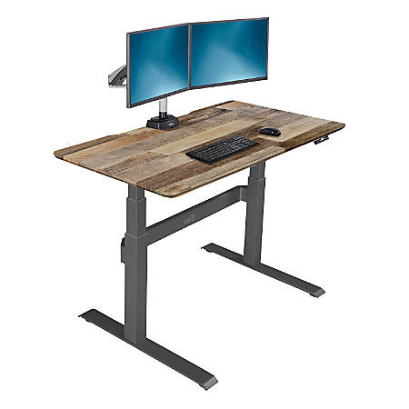 Varidesk Prodesk Electric Height Adjustable Desk 48 W Reclaimed