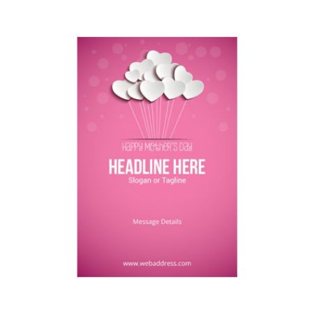 Custom Poster Vertical Mothers Day Hearts Office Depot