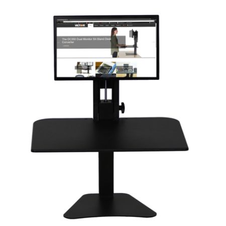 Victor High Rise Dc300 Standing Desk Riser Black Office Depot