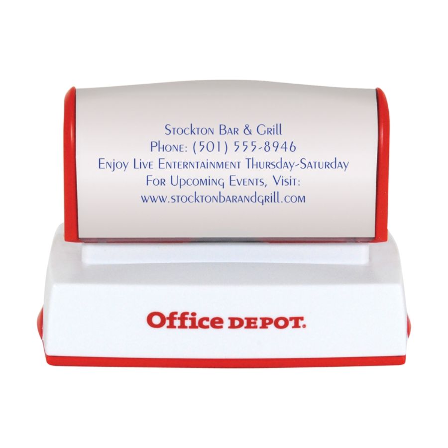 Custom Office Depot Brand Pre Inked Stamp 1 316 x 2 34 Impression - Office Depot