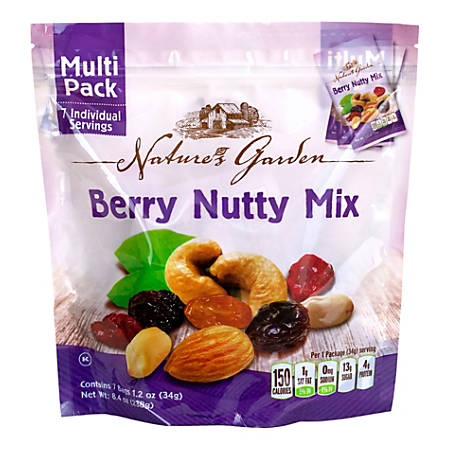 Natures Garden Berry Nutty Mix Multipack 7 Count 6 Pack Office Depot