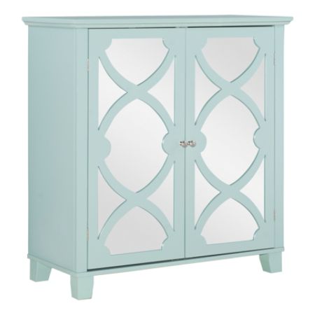 Linon Home Decor Products Addy 2 Door 36 W Large Cabinet Seafoam