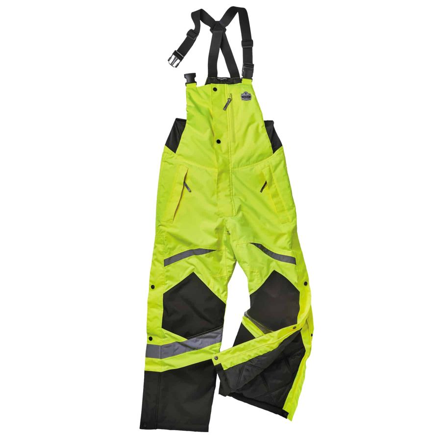 Ergodyne GloWear&Acirc;&reg; 8928 Class E Hi-Vis Insulated Bibs, Lime, XL