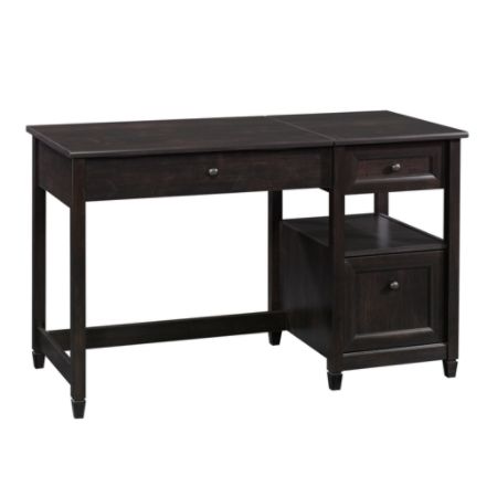 Sauder Edge Water Lift Top Desk Estate Black Office Depot