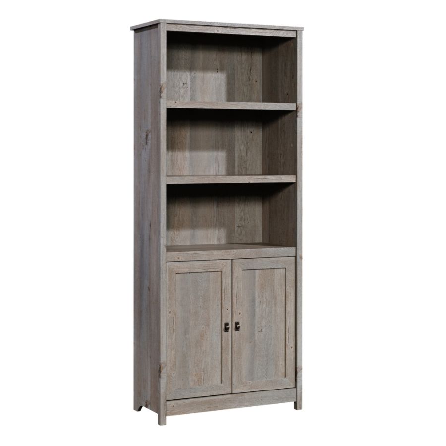 Sauder Cottage Road 5 Shelf Library With Doors Mystic Oak Zerbee